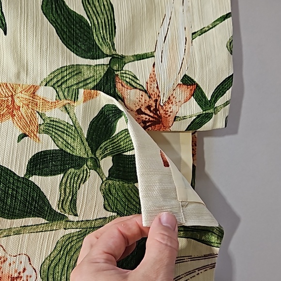 Ann Taylor Petite, Sz 4P, Mini, Pencil Skirt Cream, Floral, Lily, Peach, Purple - Picture 9 of 12